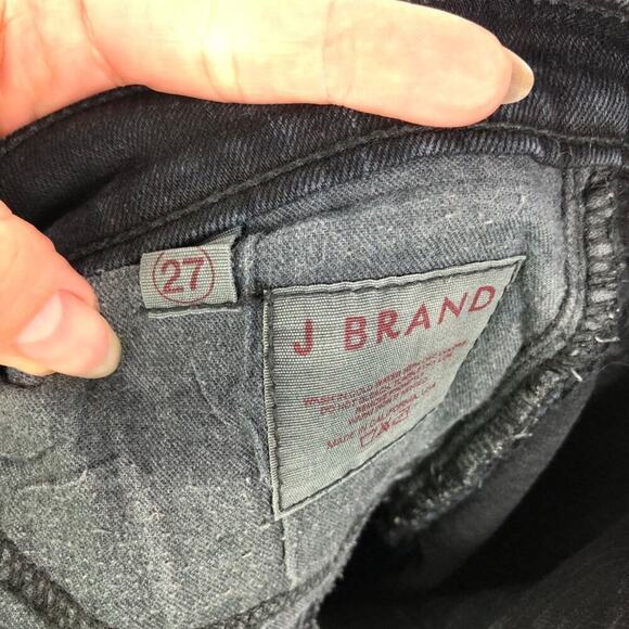 J Brand Y2K Charcoal Gray Skinny Mid Rise Jeans Size 27 with 5 pockets - Picture 14 of 16